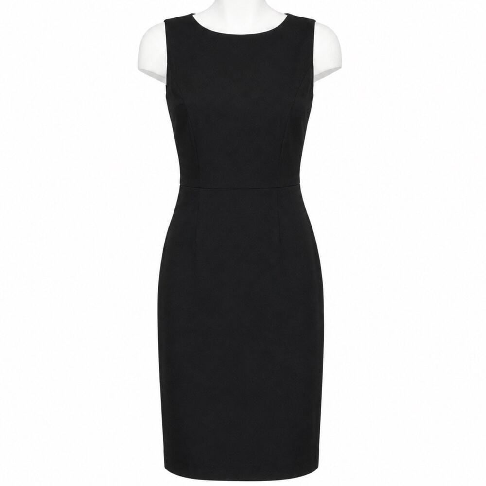 Trina Turk Dress Size 8 Black Classic LBD Classic Sheath Work Church Sleeveless
